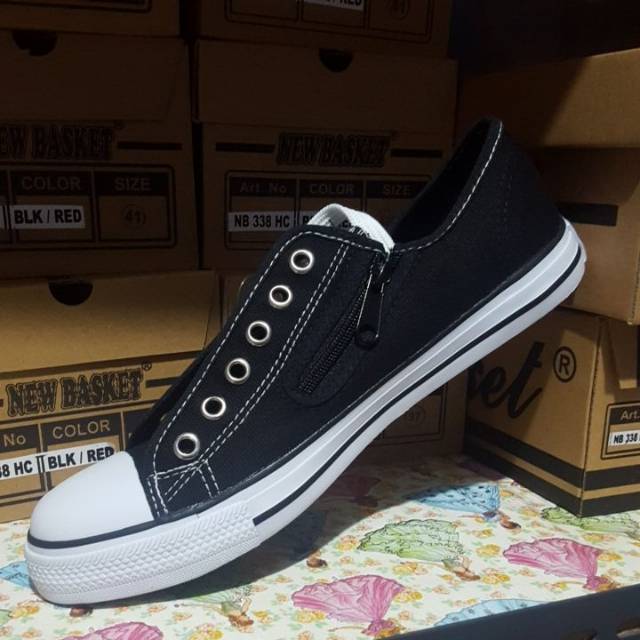 Sepatu New Basket 338 LC (pendek) Black/White