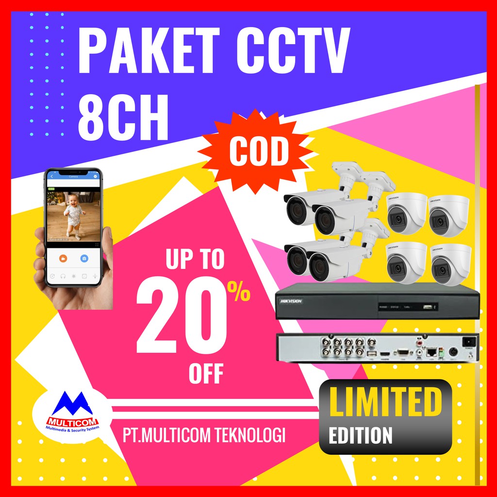CCTV Batam/Jual CCTV Batam/CCTV Batam Murah/CCTV Batam Online/Paket 8ch CCTV Batam