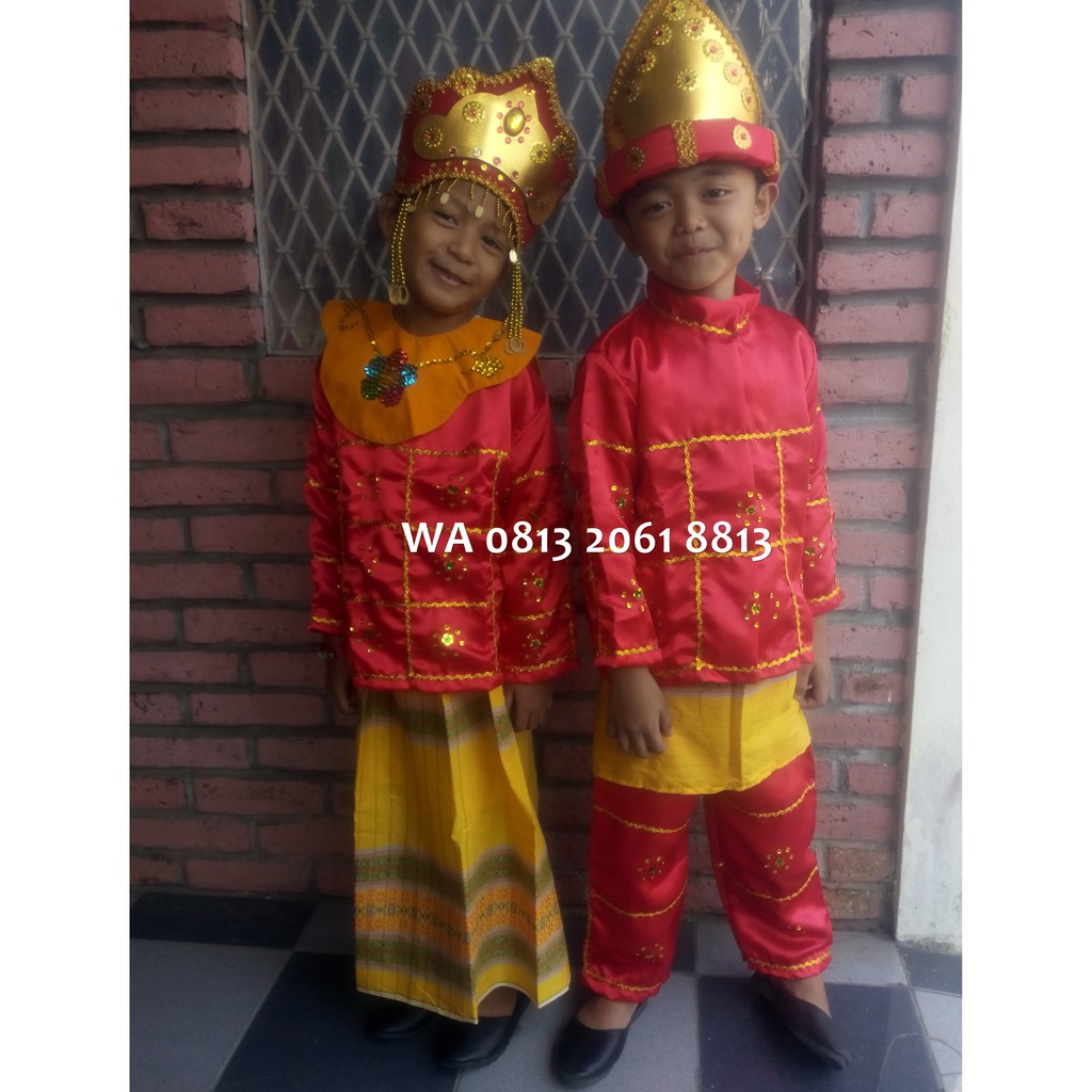 Palembang Couples PAUD  TK Baju  Adat Karnaval  Kostum Tari 