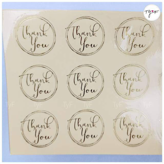 

Stiker Kertas Motif Terima Kasih Paper Tags Sticker THANK YOU - Round Transparent (1 sheet /12 pcs)