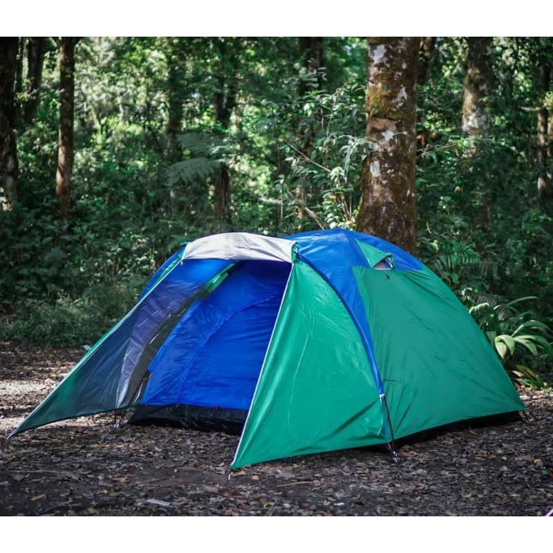 Tenda Dome 4/5 Orang Double Layer` 4P 5P Anti Air Waterproof Tent` Kemah Outdoor Camping Indoor