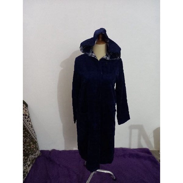 Royal Blue Corduroy Hoodie Jacket