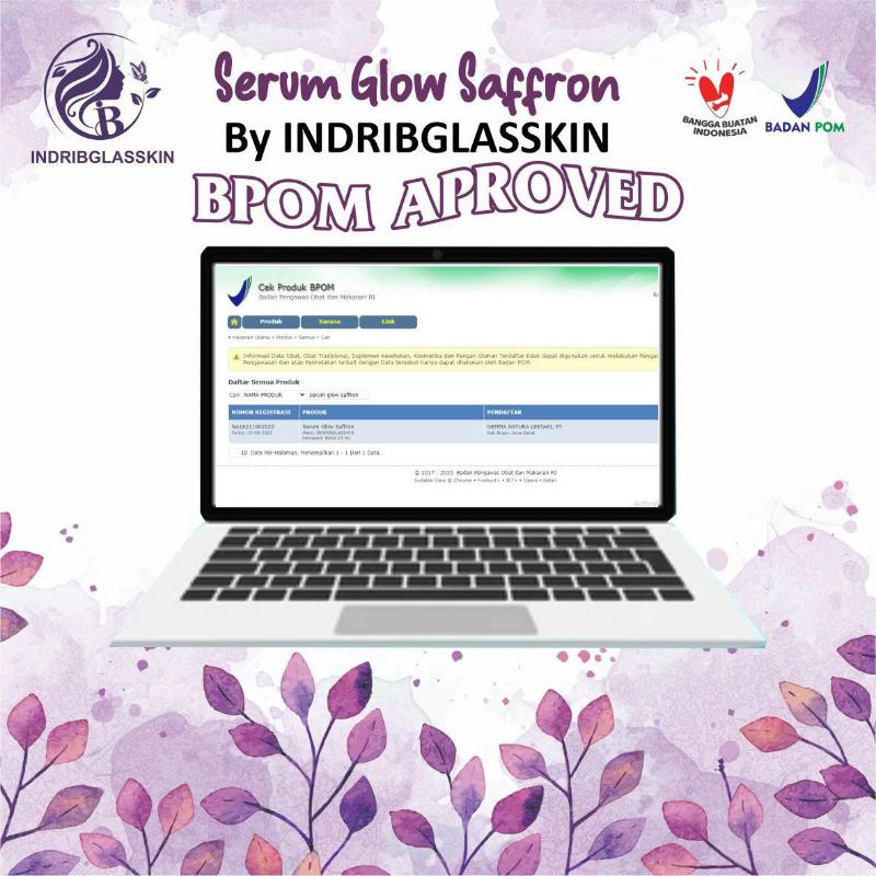 [BELI 1 FREE GIFT/HADIAH] IBGLASSKIN GLOW SERUM BPOM