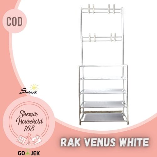 SHENAR ,   VENUS UNIQ  PORTABLE CLOTH RACK RAK GANTUNG SERBGUNA TOILET RAK SEPATU LEMARI GANTUNG RAK  STAND HANGER BAJU KRUDUNG TOPI  TAS DASI  JAS JAKET  RAK GANTUNG TOILET KAMAR  (BISA COD )