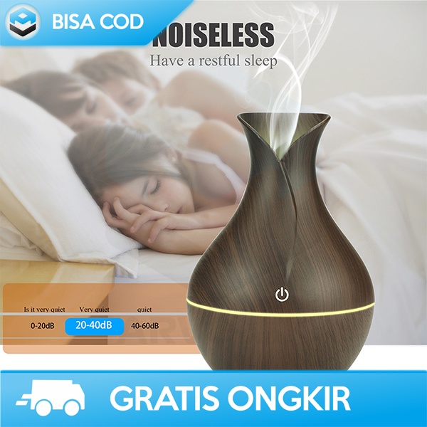 HUMIDIFIER TEKSTUR KAYU ULTRASONIC NO NOISE ORIGINAL BY TAFFWARE MURAH