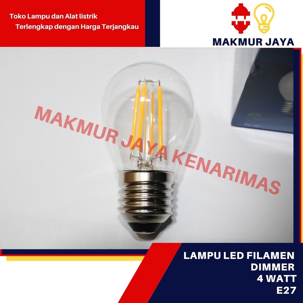 Lampu Filamen LED Dimmer/Lampu LED Dimmer/Bohlam hias/Lampu Dekor 4watt/lampu dekor 6 watt