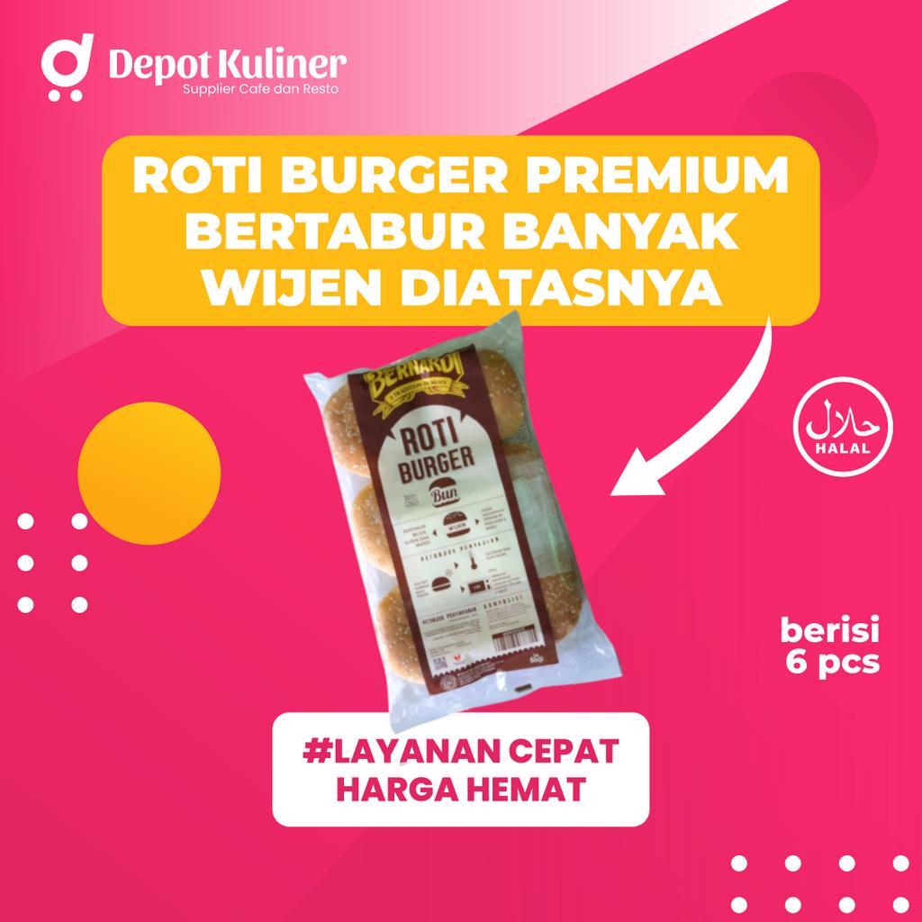 Roti Burger Bernardi Wijen Besar Isi 6 Pcs