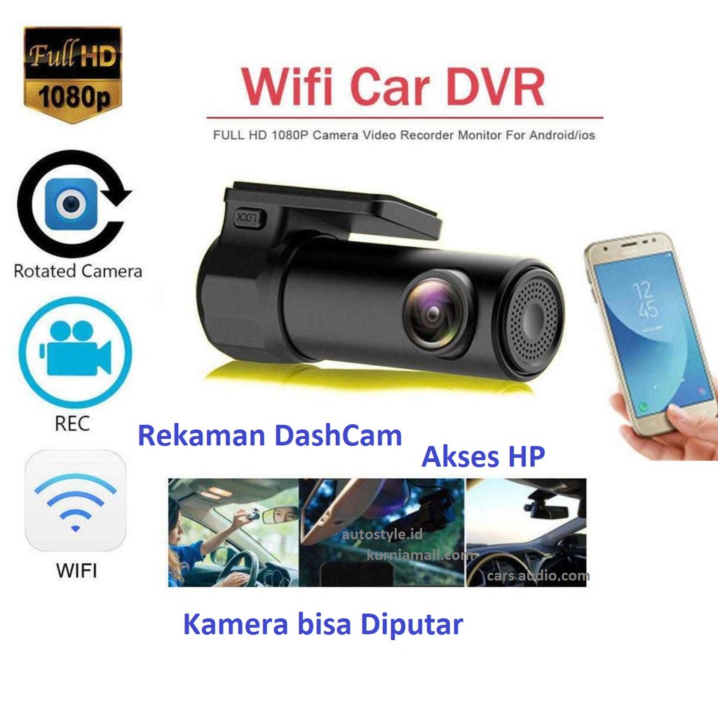 Kamera Mobil Car DVR Dash Cam 1080P WIFI - S600 Dashcam kamera Dashboard Wifi