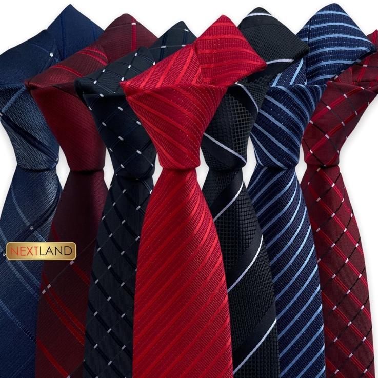 CODE Ee3E8-- NEXTLAND - Dasi Pria Formal Dasi Kantor 150cm x7,5cm Dasi Hitam Dasi Merah Dasi Abu Abu