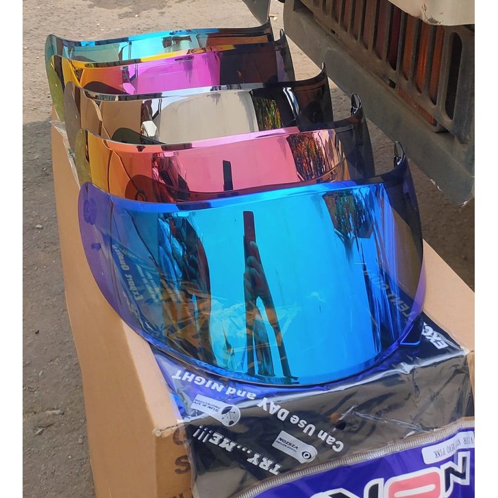 KACA VISOR FLAT VENDETTA FALCON IRIDIUM BLUE SILVER CLEAR DARK SMOKE KYT VENDETTA FALCON FR INK DUKE