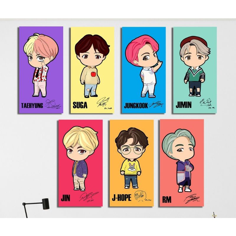 HIASAN DINDING BTS TINY TAN WALLDECOR BT21