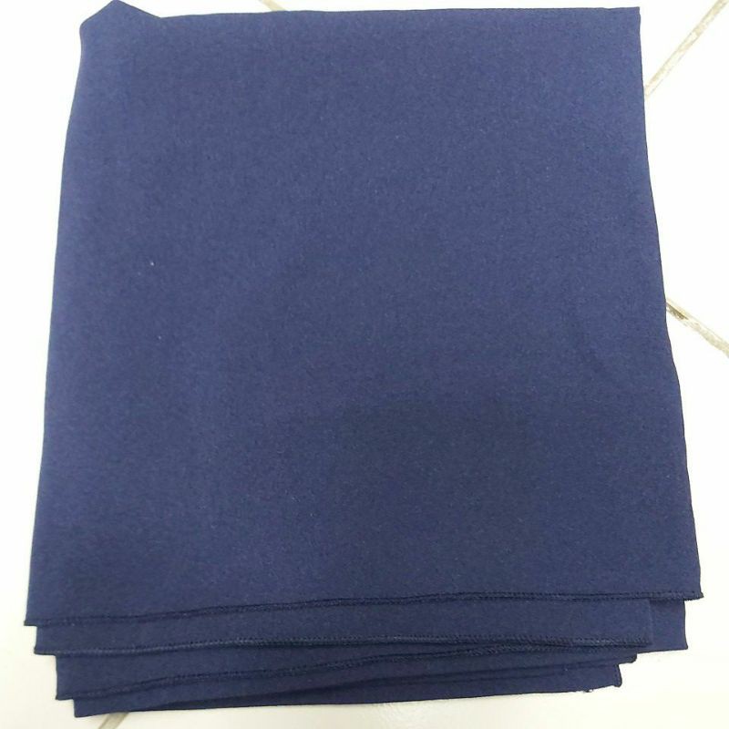 Pashmina Diamond Crepe Italiano Stretch Premium (175cm × 75cm)-Navy
