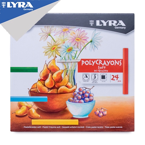 

Lyra Soft Pastel / Krayon Premium Polycrayons Set 24 Warna - Bisa Dicampur Air, Kualitas Tinggi
