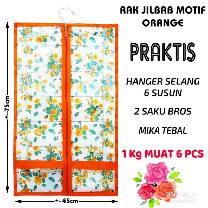 Rak Hijab Gantung Motif Gantungan jilbab Murah include hanger  Murah Kuat Gantung Awet Rak Kerudung Gantung