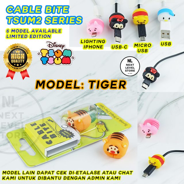 Cable Bite Disney Tsum Tsum Pelindung Kabel Protection - Tiger