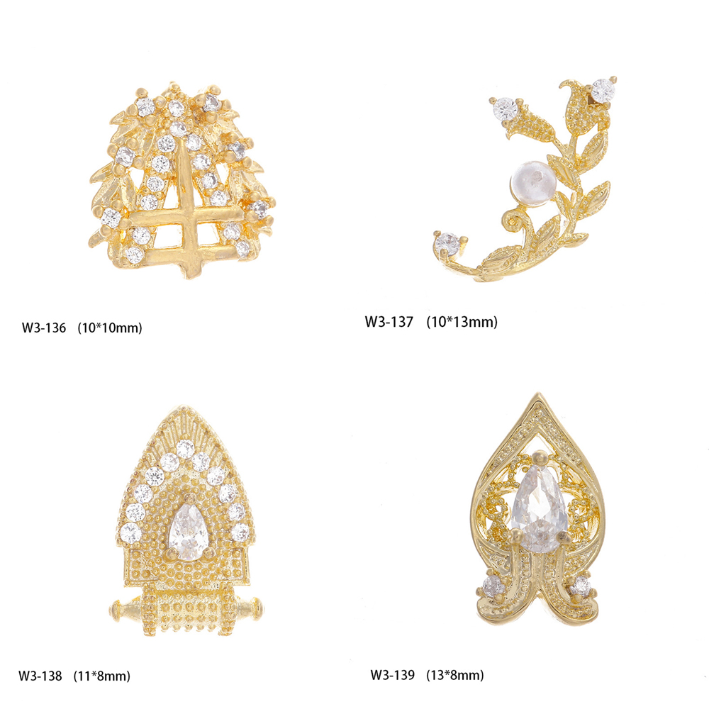 Mxbeauty 2pcs / Set Charms Berlian Imitasi / Bunga / Beruang 3d Untuk Dekorasi Nail Art