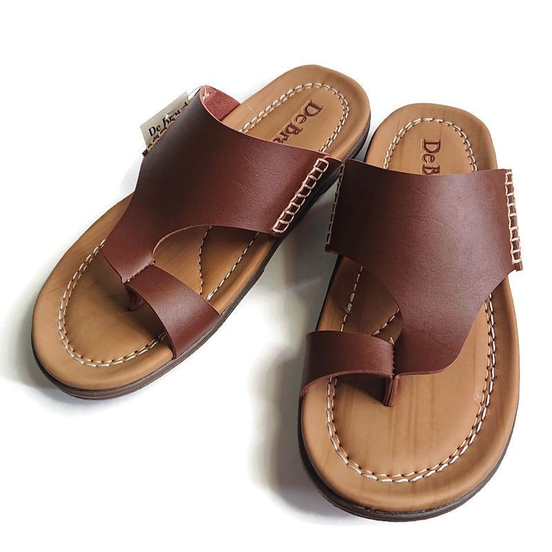 Sandal Casual Pria Kulit Jepit Jempol Original De Brand Seneca 214 Murah Berkualitas