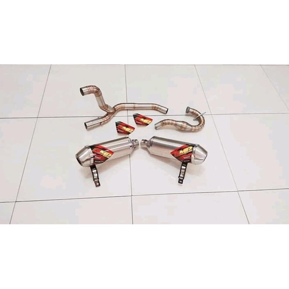 knalpot racing pnp CRF 150 L - double muffler Promo