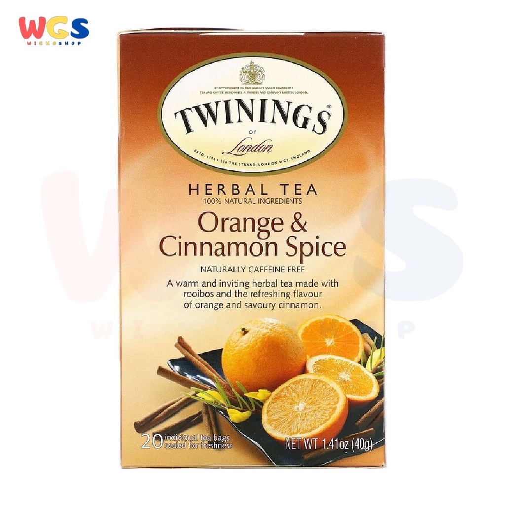 Twinings of London Orange &amp; Cinnamon Spice Herbal Tea 20s x 2g