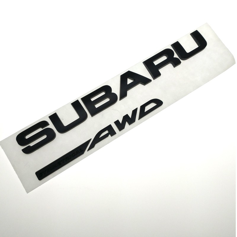 Stiker Label Tulisan SUBARU SUBARU AWD Warna Hitam Matte Untuk Mobil SUBARU