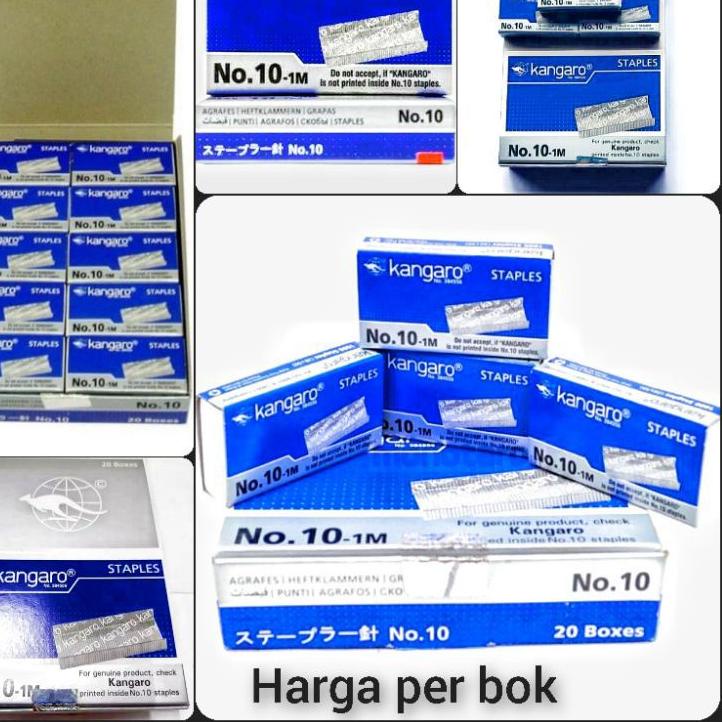 

New - Isi staples kangaro No.10 20 kotak
