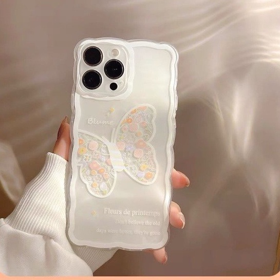 SOFTCASE WAVE BUTTERFLY HAPPY GRID case iphone 6 6s plus 7 8 x xs xr max 11 12 13 pro max 14 plus