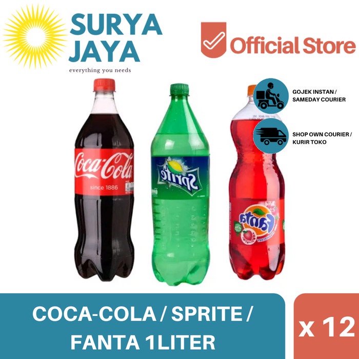 

Distributor Coca Cola / Sprite / Fanta 1 Liter (isi 12 Botol) -Agen