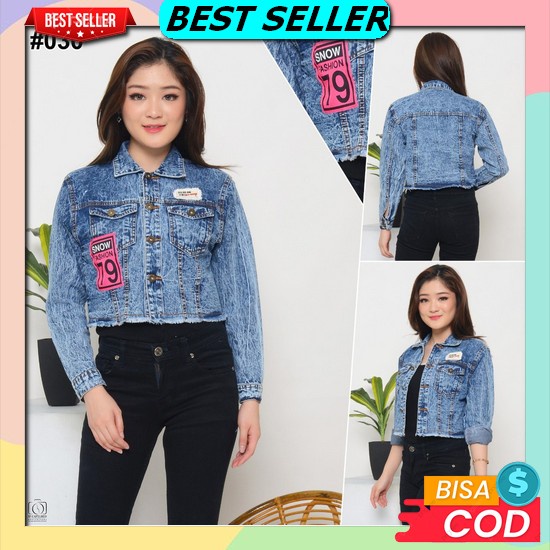 Jaket Wanita Korea Import Cwe Distro Cewek Jins Uo554 Jaket Levis Yw154 Off White Station Best Sell 