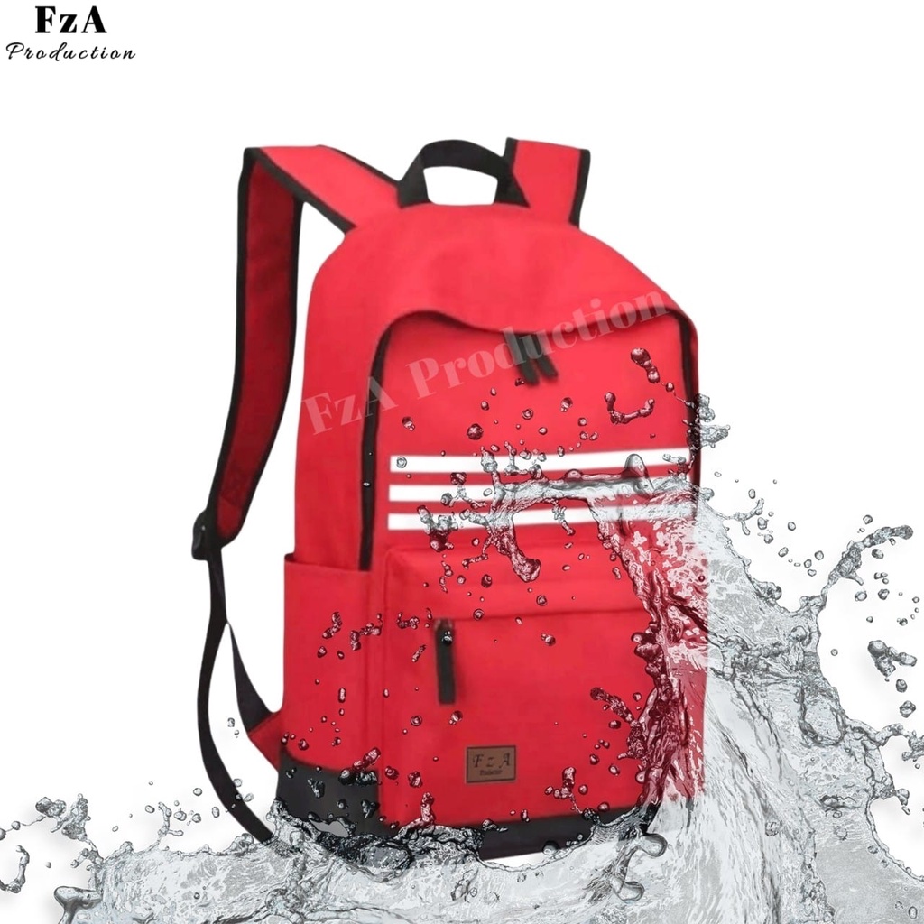 FzA Official - Tas Ransel Gendong Laptop Distro Sekolah Kuliah Pria Wanita Backpack Original Tas Punggung Laptop - Red LN