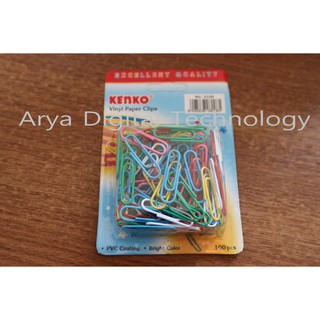 Paper Clips Vinyl Penjepit Kertas Trigonal Color Clip