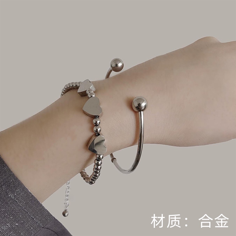 Jepang dan Korea gaya Harajuku style gelang in double lapisan titanium steel gelang pria dan wanita