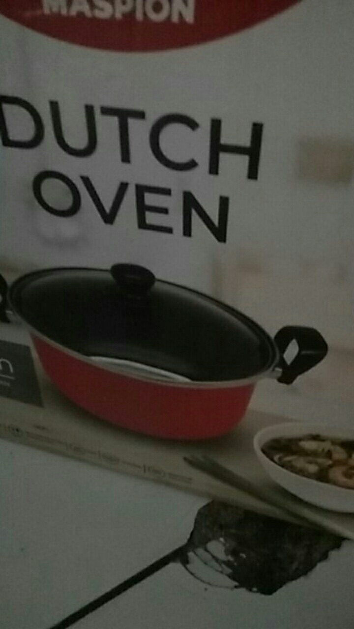 Maspion Blg Dutch Oven Panci Teflon Non-stick Anti Lengket Dutchoven 24 Cm - Merah