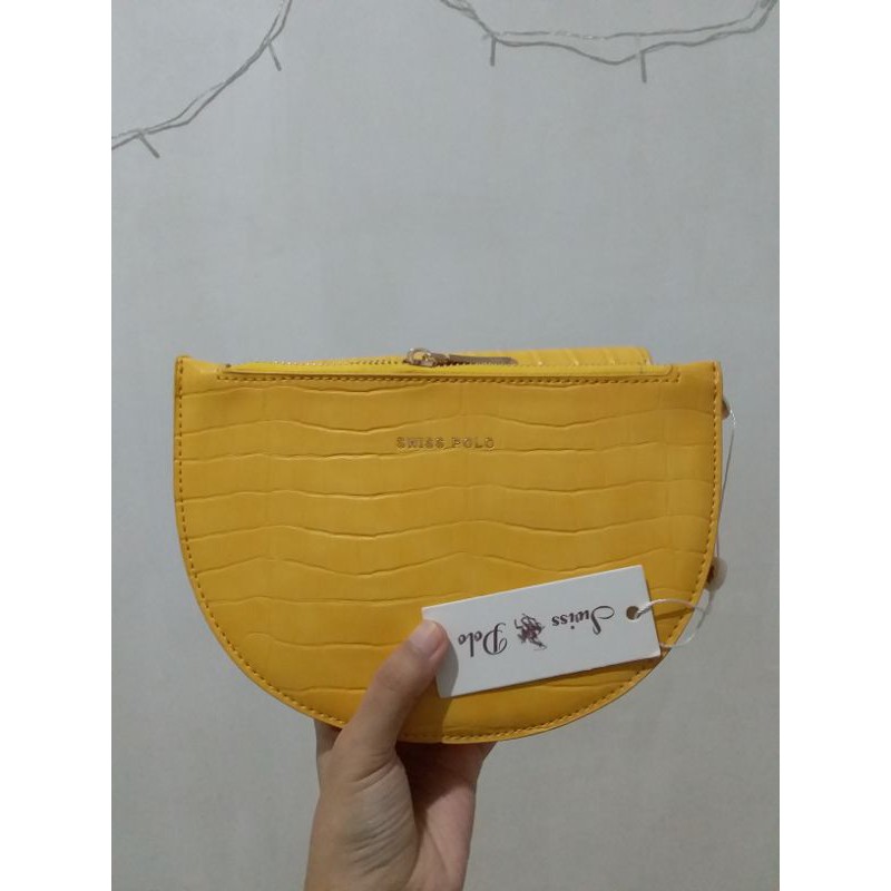Preloved Yellow Swiss Polo Sling Bag Ladies