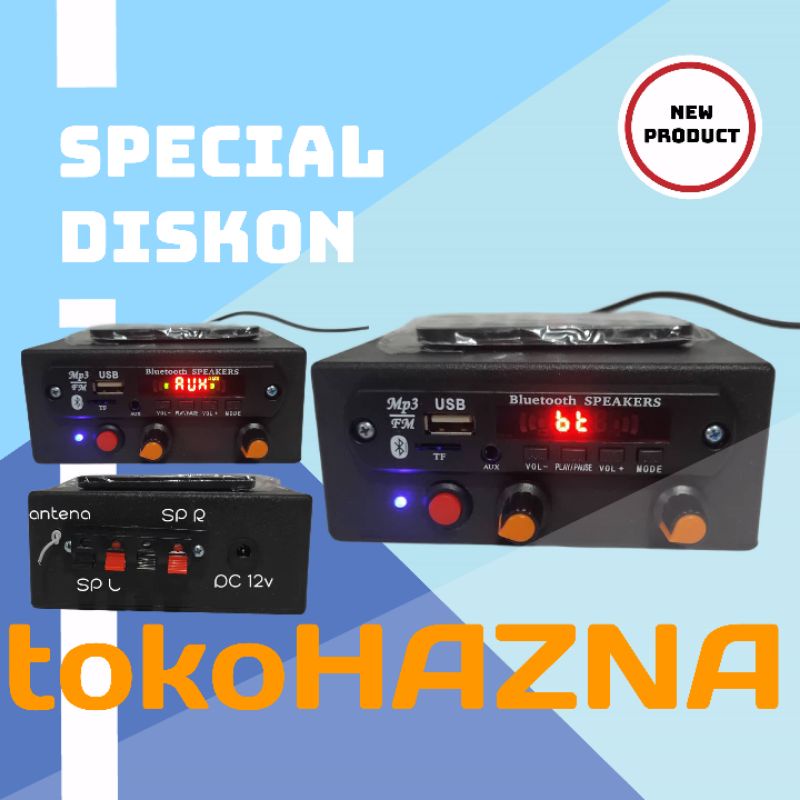 Amplifier Power Ampli mini rakitan 12v DC dengan Mp3 bluetooth