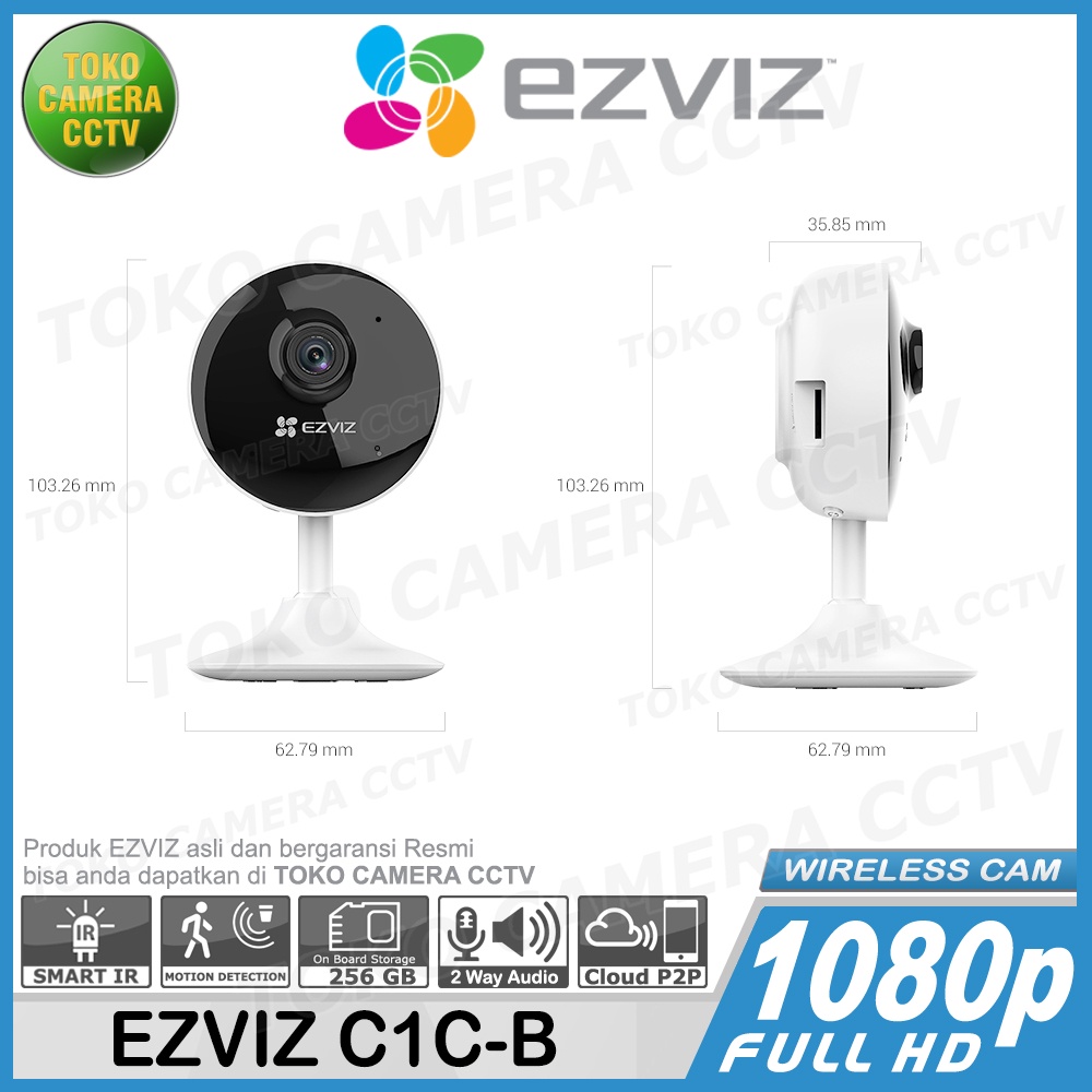 KAMERA CCTV EZVIZ IP CAMERA WIFI WIRELESS EZVIS INDOOR C1C