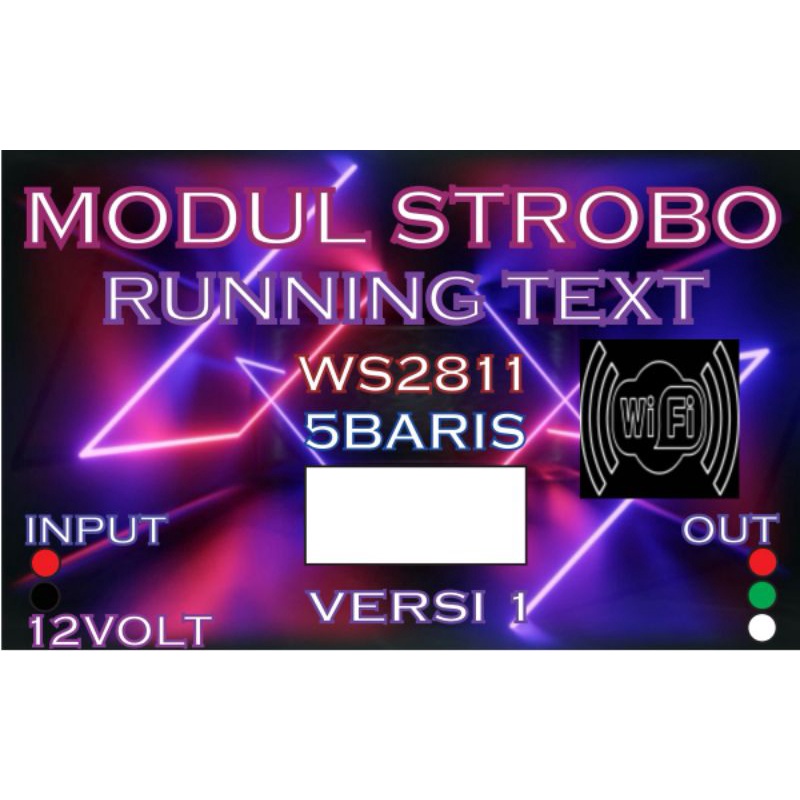 modul strobo text wifi 5 baris