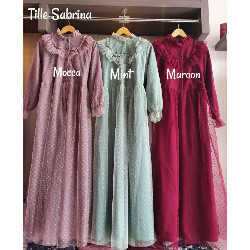 GAMIS SABRINA TERBARU/GAMIS TILLE SABRINA MURAH
