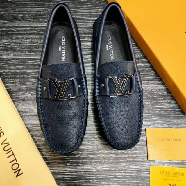 Sepatu slip on louis vuitton premium High Quality mirror