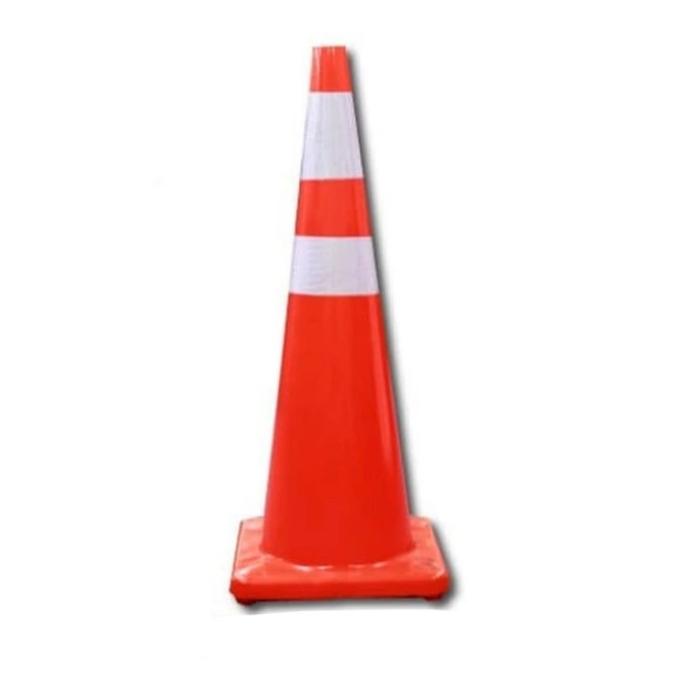 Traffic Cone Rubber Full Orange 90 CM / Safety Cone / Rubber Cone 90CM