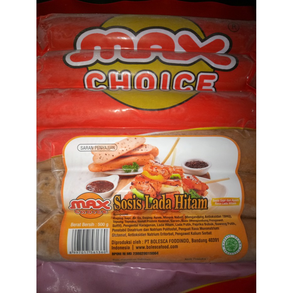 

MAX CHOICE SOSIS BRATWURST LADA HITAM