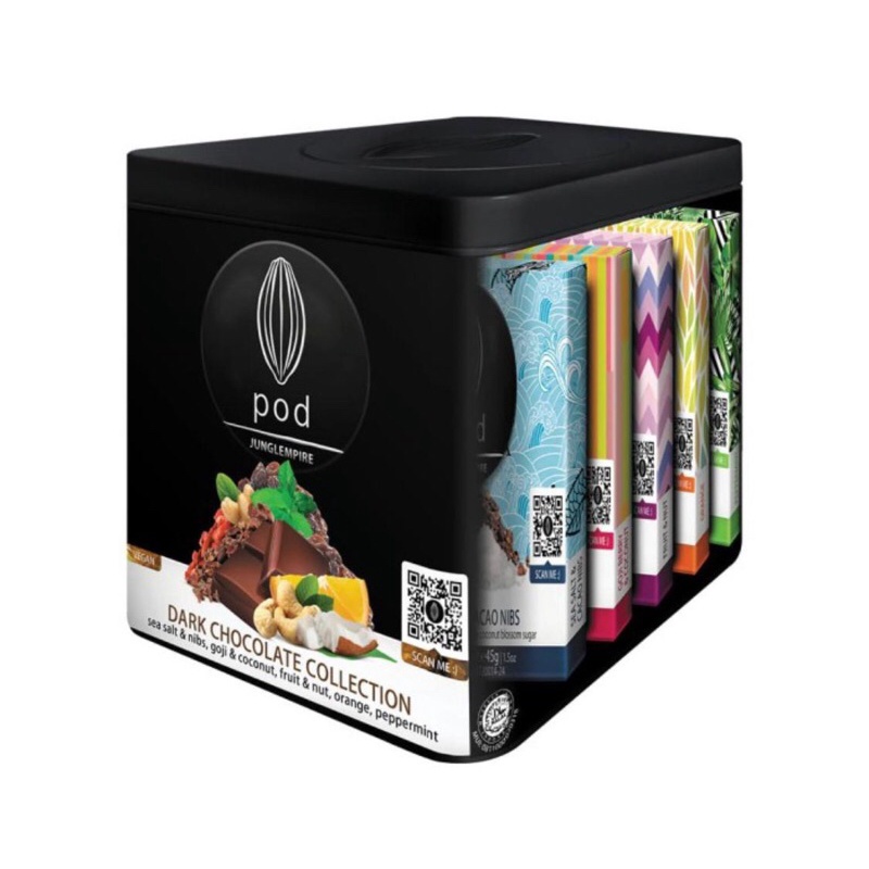 

podchocolate 45g gift dark bali chocolate 5x45g