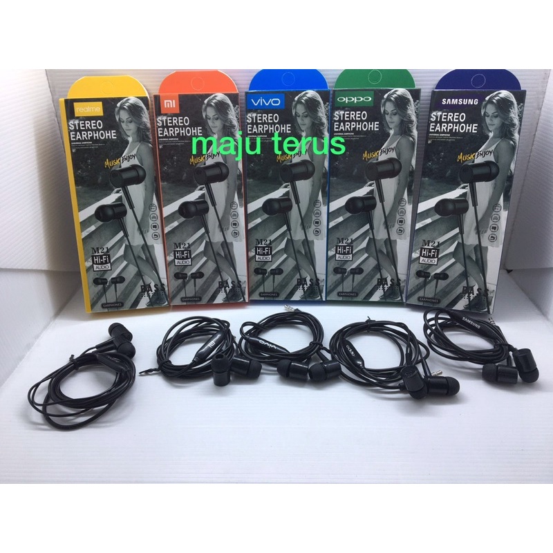 Headset Brand M29 Dan M21 handsfree universal jack 3,5mm