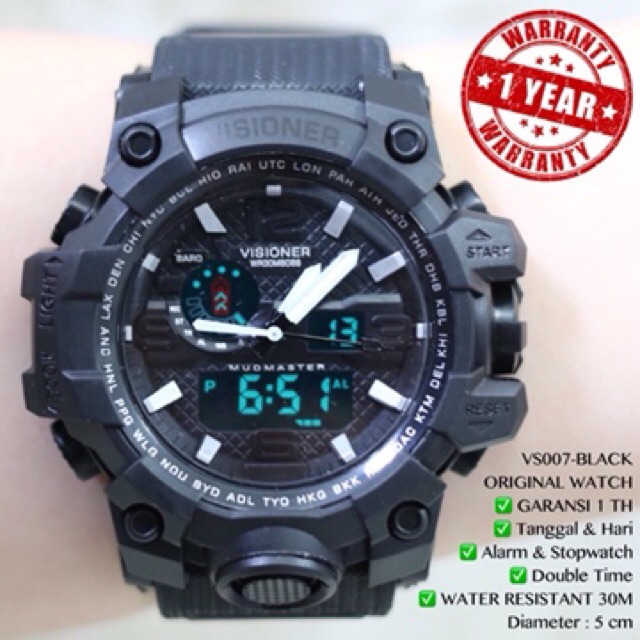 Jam Tangan PRIA ORIGINAL VISIONER free box anti air berenang GARANSI 1 tahun flash sale grosir VS007