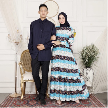 Baju Couple Pasangan keluarga Terbaru 2021 Batik Gamis Kebaya Kapel Keluarga Suami Istri Kondangan