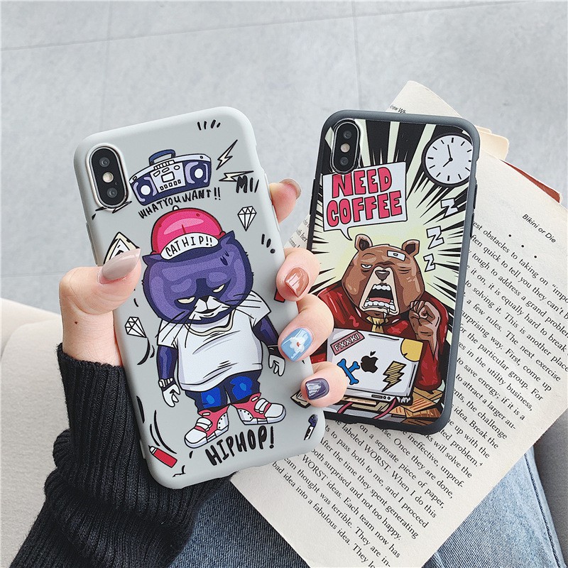 Hip Hop Street Trend Cartoon Soft Silicone Case Hp Iphone Xr X Xs Max Se 2020 Se2 11 Pro Max 6 6s 7 8 Plus Cover Shopee Indonesia