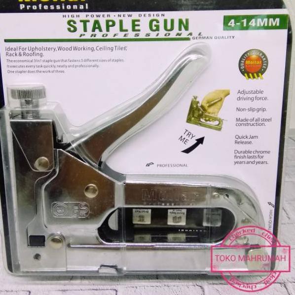

♪ Staple Gun 3 in 1 Staples Tembak Stapler Hekter Heckter Nail Jok Tacker Mollar ♫