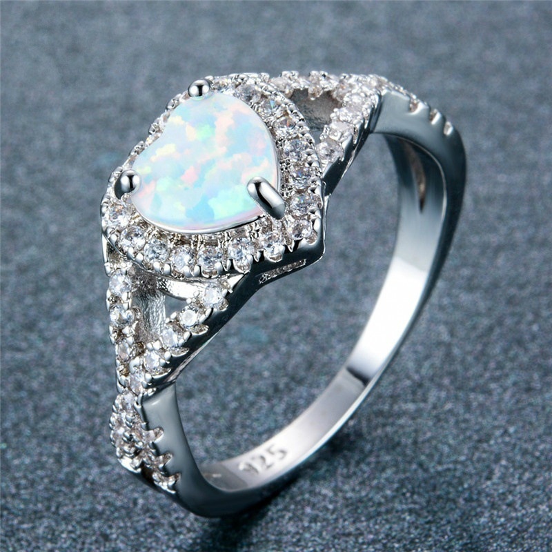 New Fashion Simple Opal European and American Fashion Ring