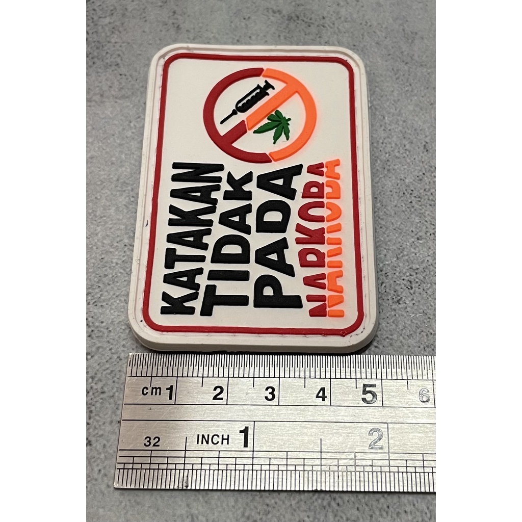 Patch Katakan Tidak Pada Narkoba - Patch Velcro Say No to Drugs