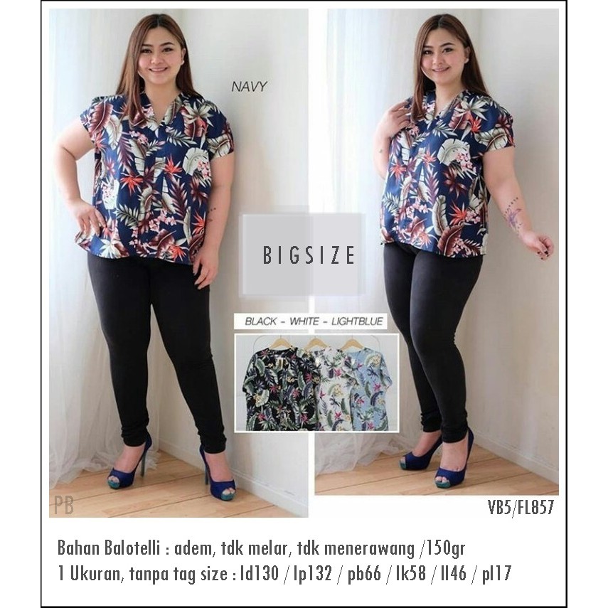 Blouse Jumbo  Baju  Atasan  Wanita  Big Size Ukuran Besar 