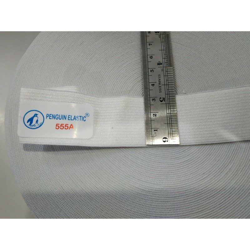 Karet elastis 3 cm warna putih dijual meteran
